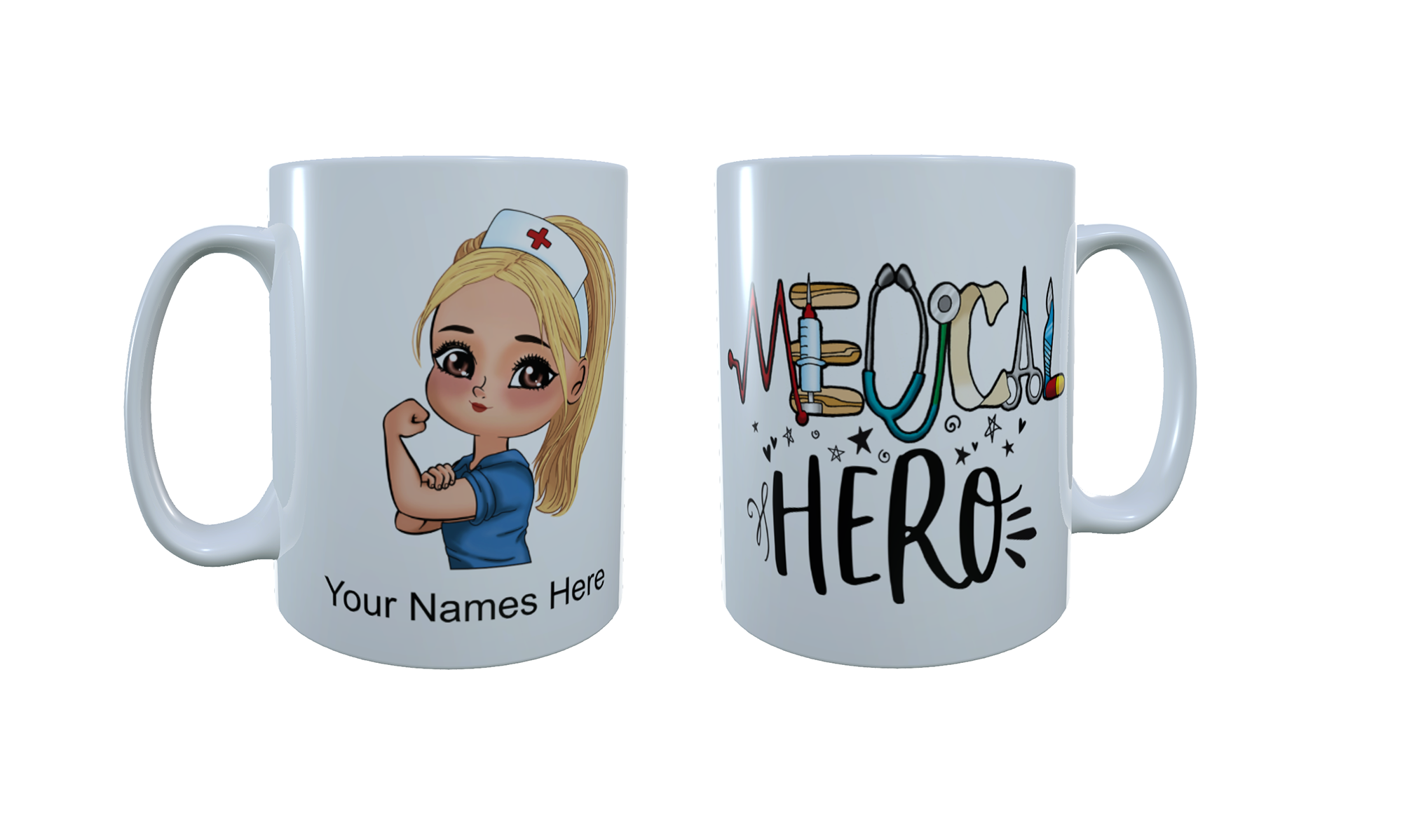 Nurse Ceramic Mug, Mug for Nurse, Healthcare Hero, Medical Hero